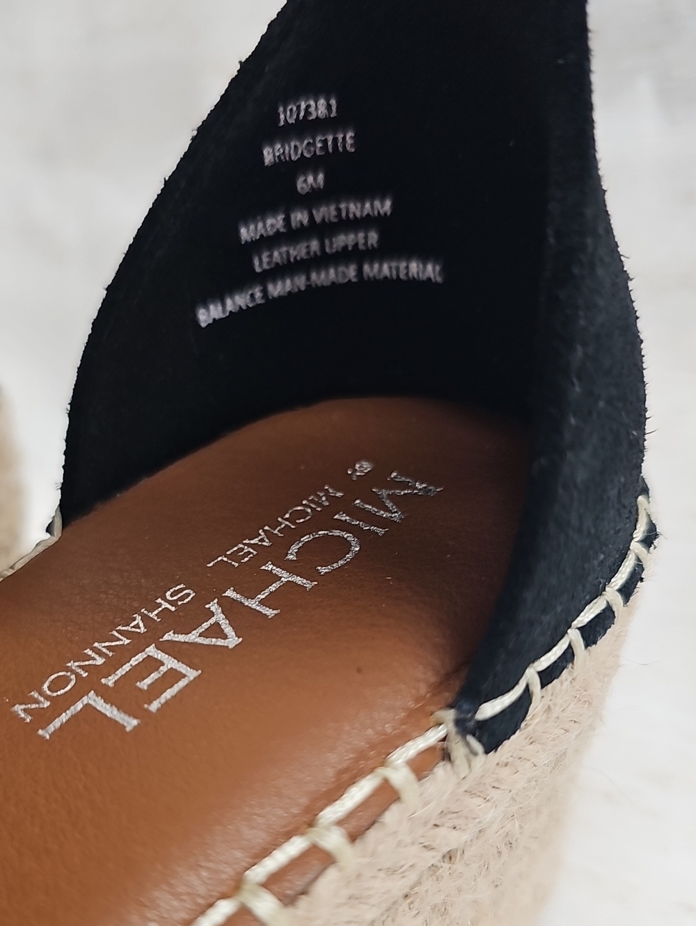 MICHAEL Michael Kors Black Espadrille Wedge - Bridgette